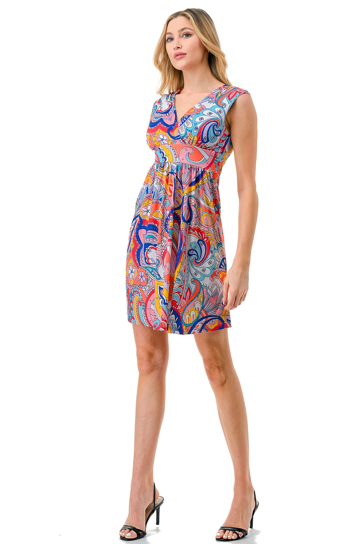 LUNA SLEEVELESS MID DRESS (SUMMER PAISLEY)- VD3206