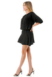 ALESSIA FRONT TIE DRESS (BLACK)- VD3239