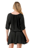 ALESSIA FRONT TIE DRESS (BLACK)- VD3239