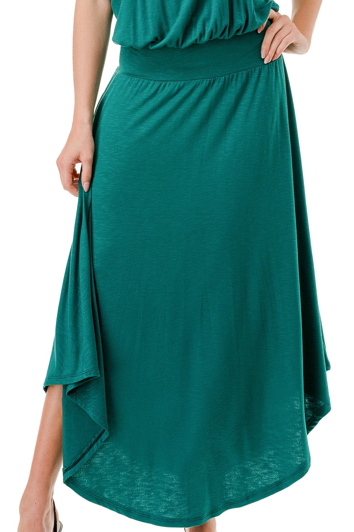 LOUISA ONE SHOULDER DRESS (KELLY GREEN)- VD3295