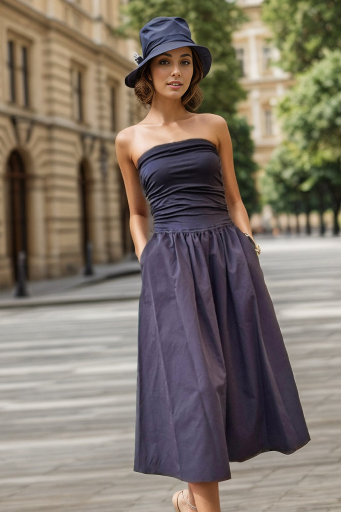 MIMI TUBE DRESS (CHARCOAL) - VD3330