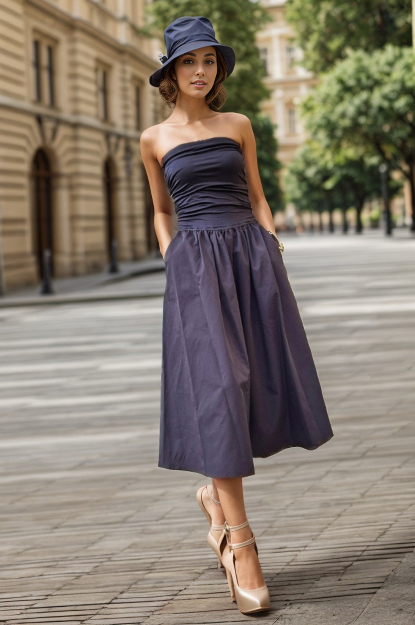 MIMI TUBE DRESS (BLACK / CHARCOAL) - VD3330