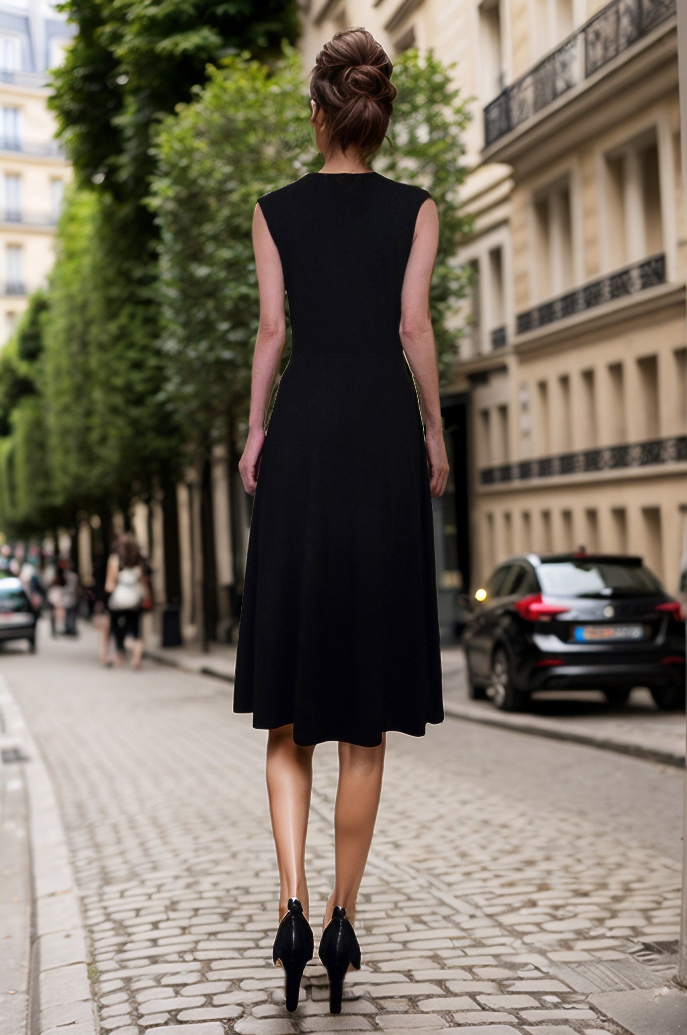 HARPER TWIST FRONT MIDI DRESS (LEOPARD PAISLEY)-VD3443