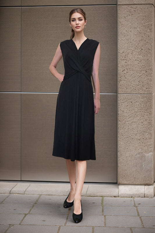 HARPER TWIST FRONT MIDI DRESS (LEOPARD PAISLEY)-VD3443