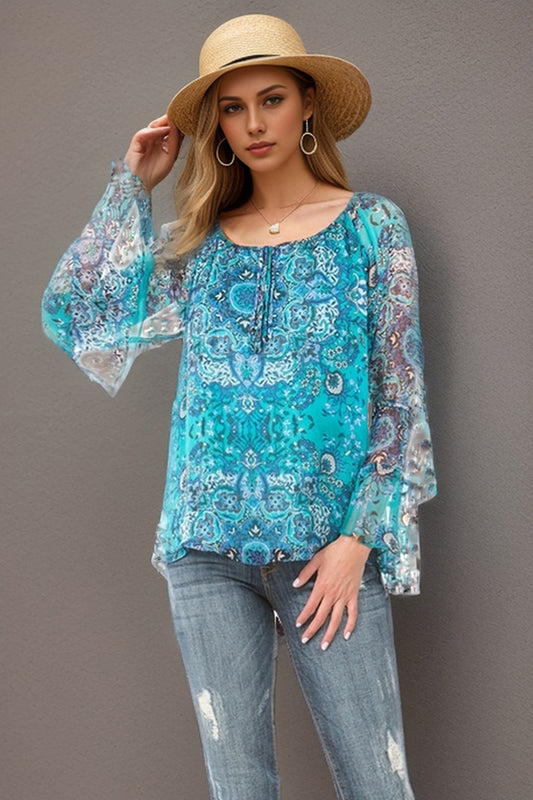 NOVA LONG SLEEVE TOP (TEAL)- VT1086
