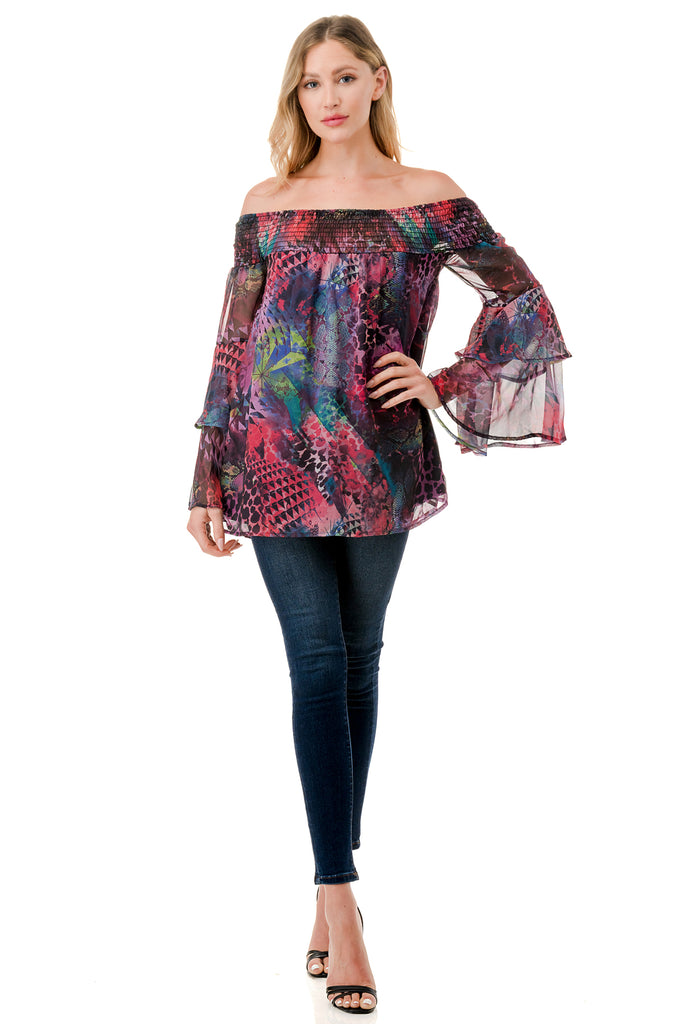 BEATRICE OFF SHOULDER TOP (FANTASY)- VT1728