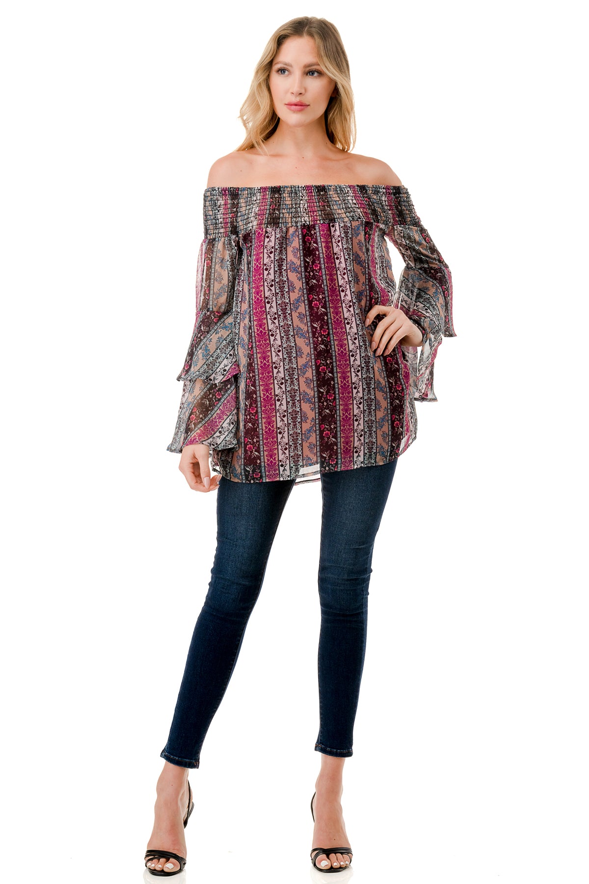 BEATRICE OFF SHOULDER TOP (NOSTALGIA)- VT1728