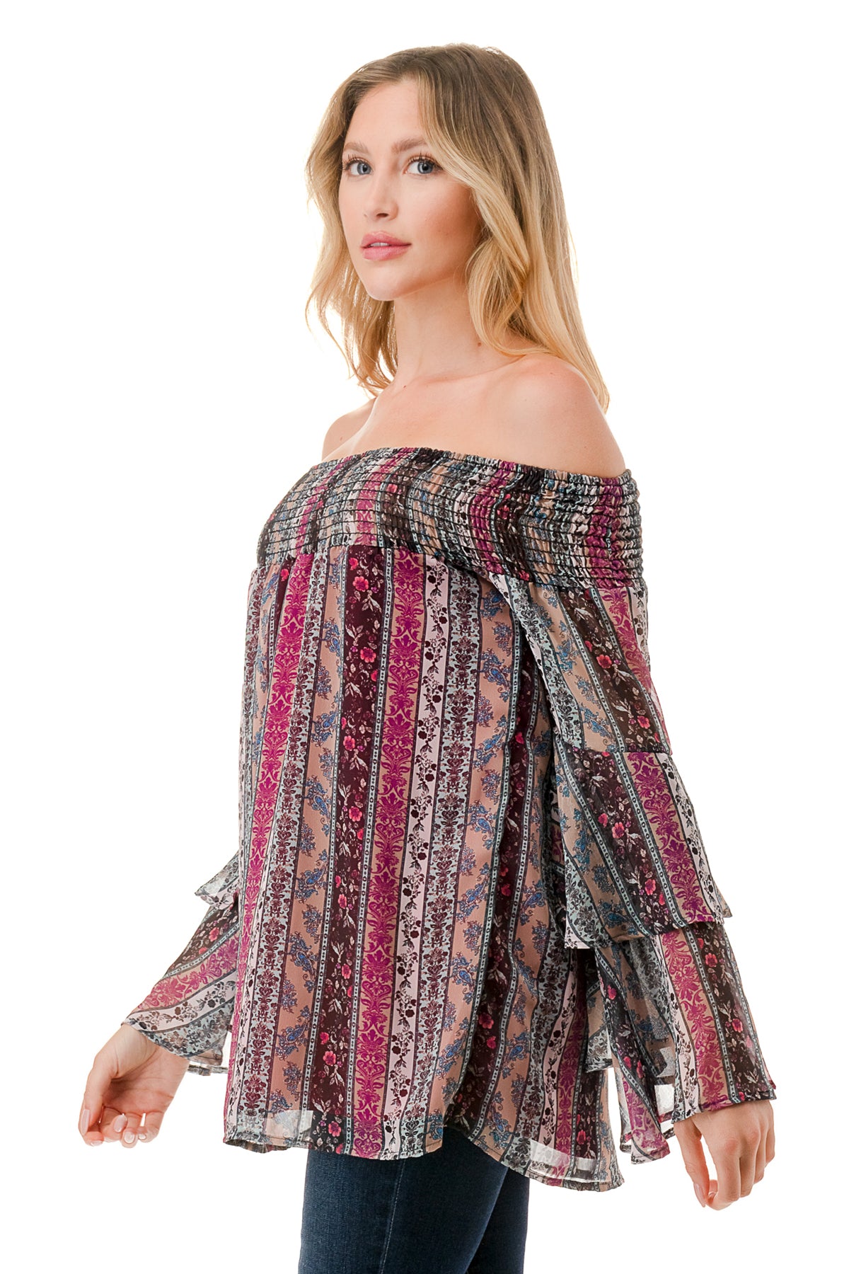 BEATRICE OFF SHOULDER TOP (NOSTALGIA)- VT1728