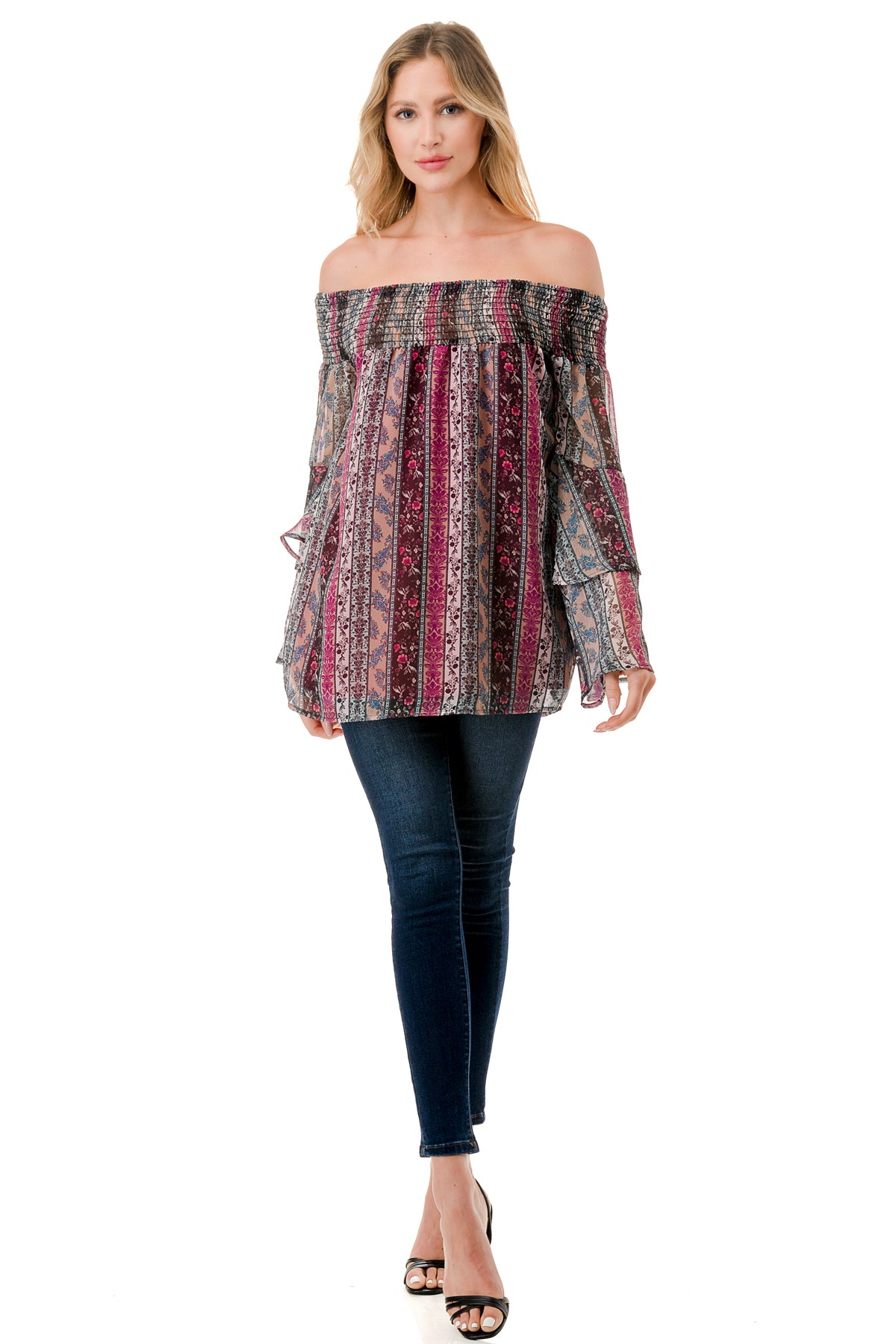 BEATRICE OFF SHOULDER TOP (NOSTALGIA)- VT1728