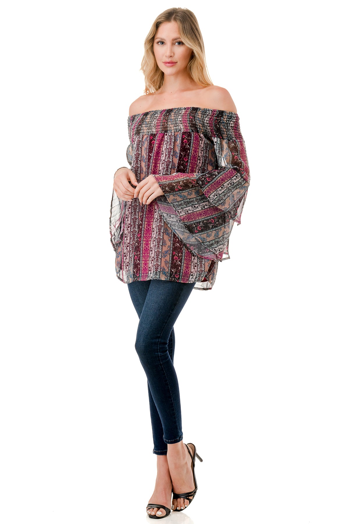 BEATRICE OFF SHOULDER TOP (NOSTALGIA)- VT1728