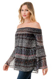 BEATRICE OFF SHOULDER TOP (VINTAGE BOHO)- VT1728