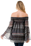 BEATRICE OFF SHOULDER TOP (VINTAGE BOHO)- VT1728