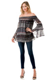 BEATRICE OFF SHOULDER TOP (VINTAGE BOHO)- VT1728