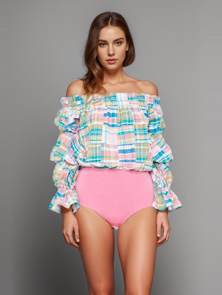 KEIRA BODYSUIT (MULTI PINK BLUE)-VT2068