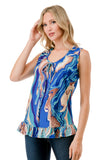 BEYONCE CAMI (BLUE TAUPE WATERCOLOR)- VT2401