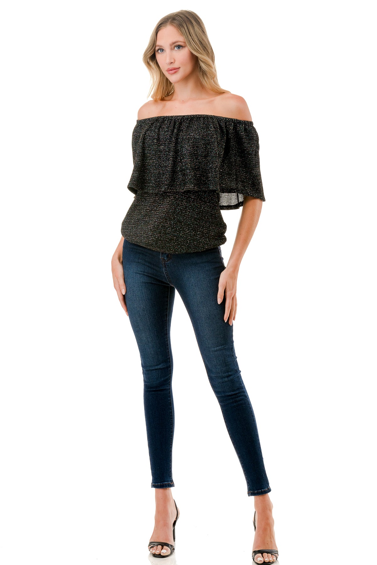 ALIVIA TUBE TOP (METALLIC KNIT)- VT2499