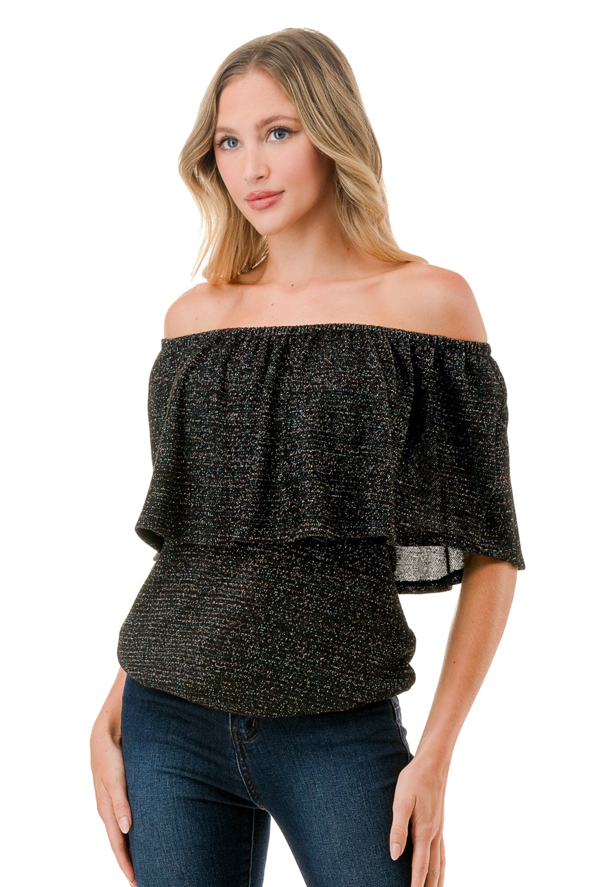 ALIVIA TUBE TOP (METALLIC KNIT)- VT2499