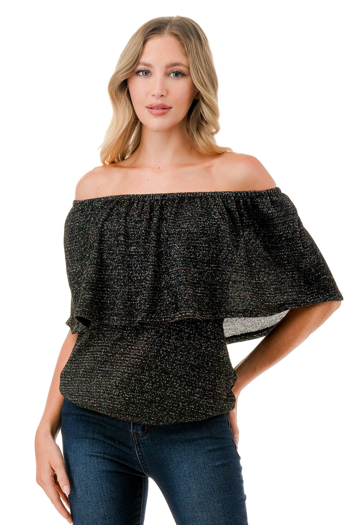 ALIVIA TUBE TOP (METALLIC KNIT)- VT2499