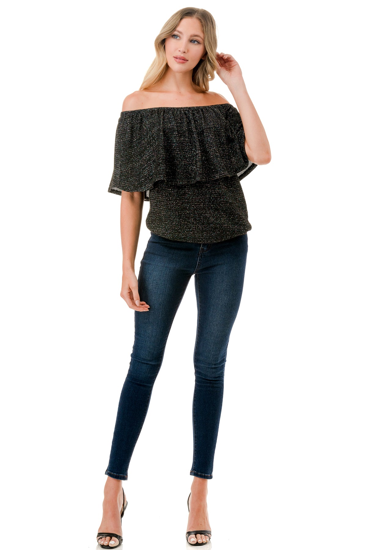 ALIVIA TUBE TOP (METALLIC KNIT)- VT2499