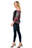 HARRIET OFF SHOULDER TOP (BLACK / FANTASY)- VT2509