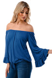 HARRIET OFF SHOULDER TOP (INDIGO)- VT2509