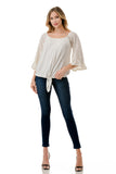 HARRIET OFF SHOULDER TOP (IVORY / IVORY LACE)- VT2509