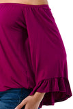 HARRIET OFF SHOULDER TOP (MAGENTA)- VT2509