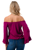 HARRIET OFF SHOULDER TOP (MAGENTA)- VT2509