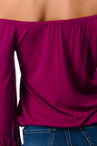 HARRIET OFF SHOULDER TOP (MAGENTA)- VT2509
