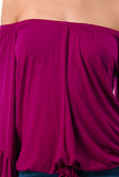 HARRIET OFF SHOULDER TOP (MAGENTA)- VT2509