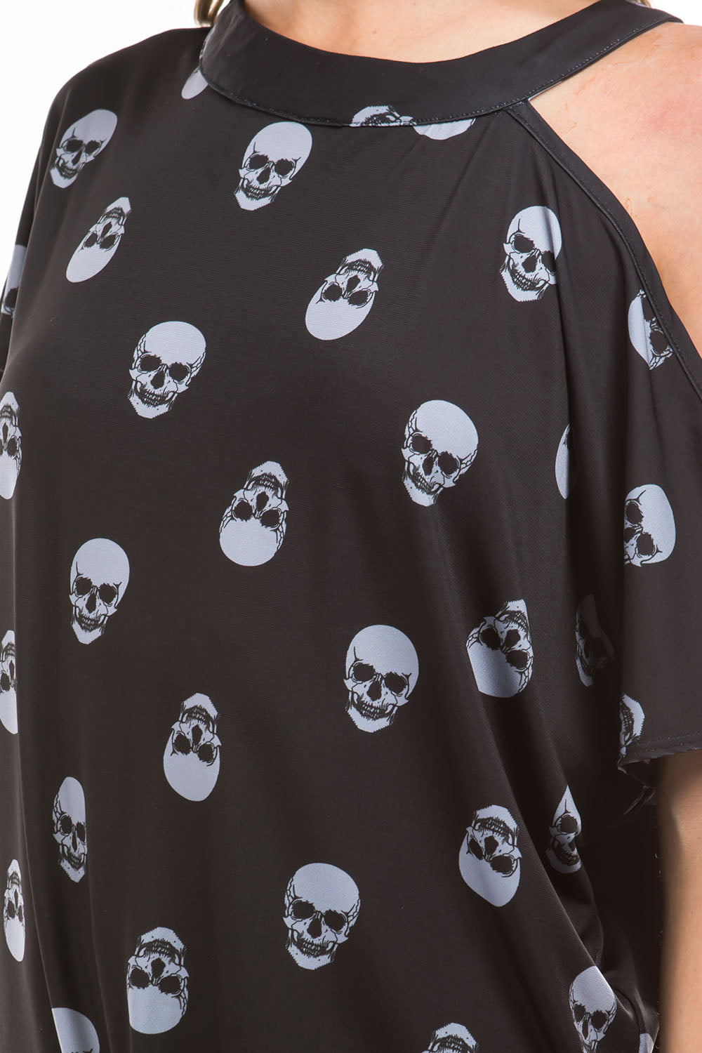 LOOSE POCKET TUBE DRESS (BLACK SKULL)-JD6871