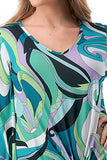 ALIA FRONT TIE TOP (GREEN PUCCI)- VT2789