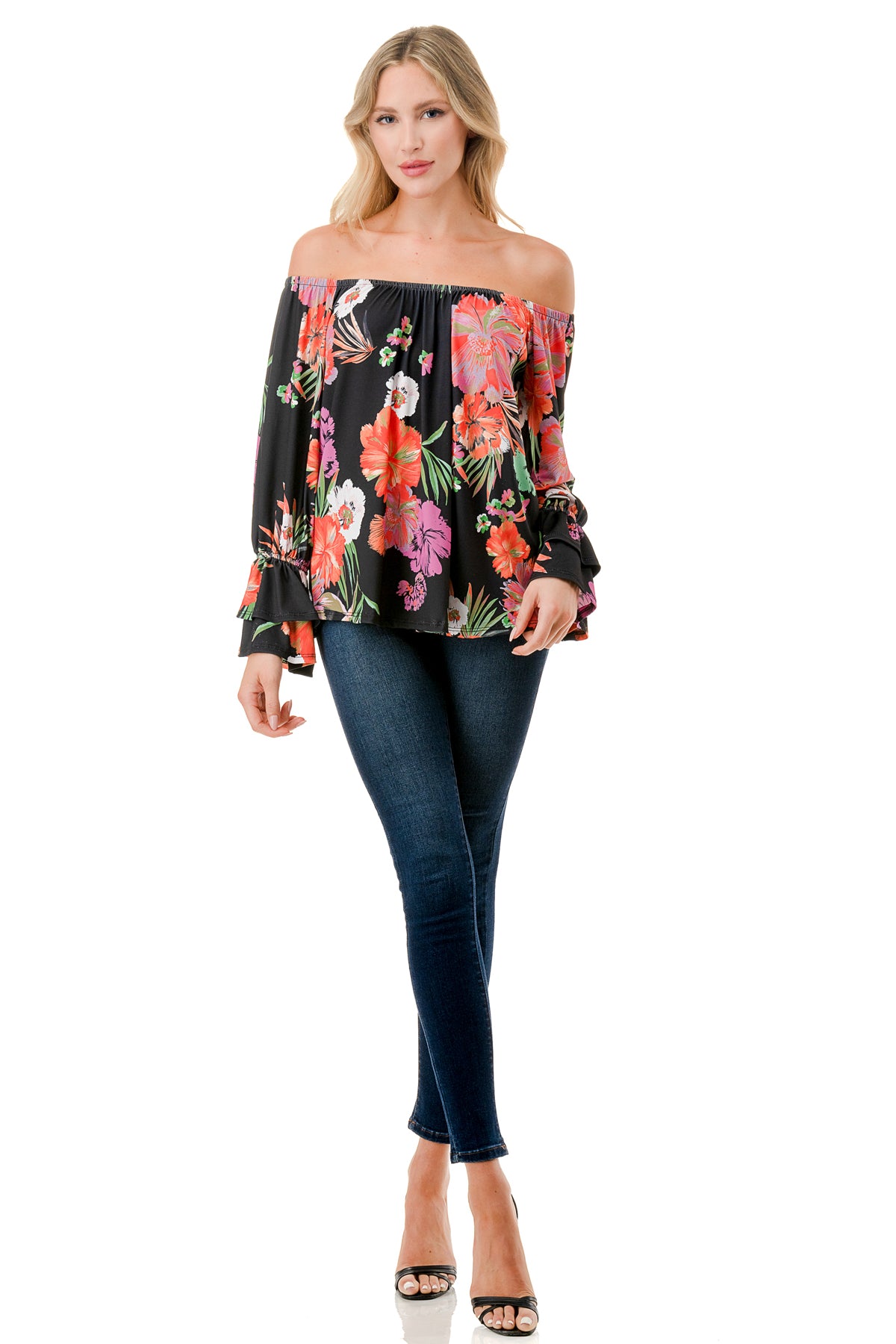 FRANCES OFF SHOULDER TOP (SUMMER FLORAL)- VT3160