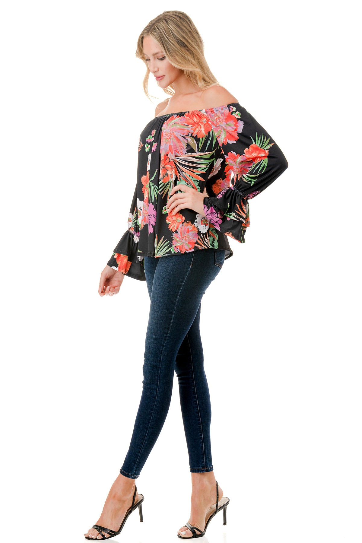 FRANCES OFF SHOULDER TOP (SUMMER FLORAL)- VT3160