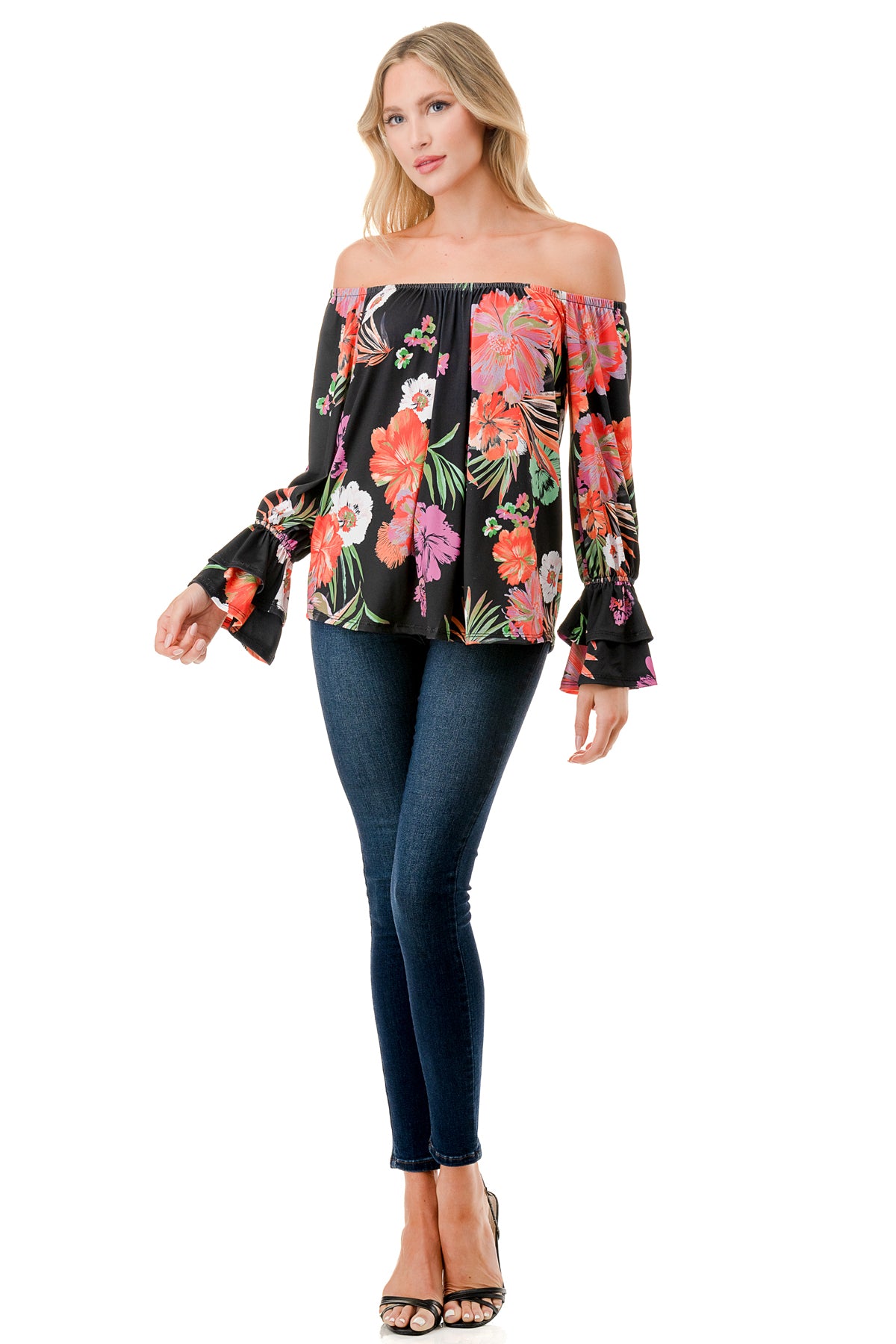 FRANCES OFF SHOULDER TOP (SUMMER FLORAL)- VT3160