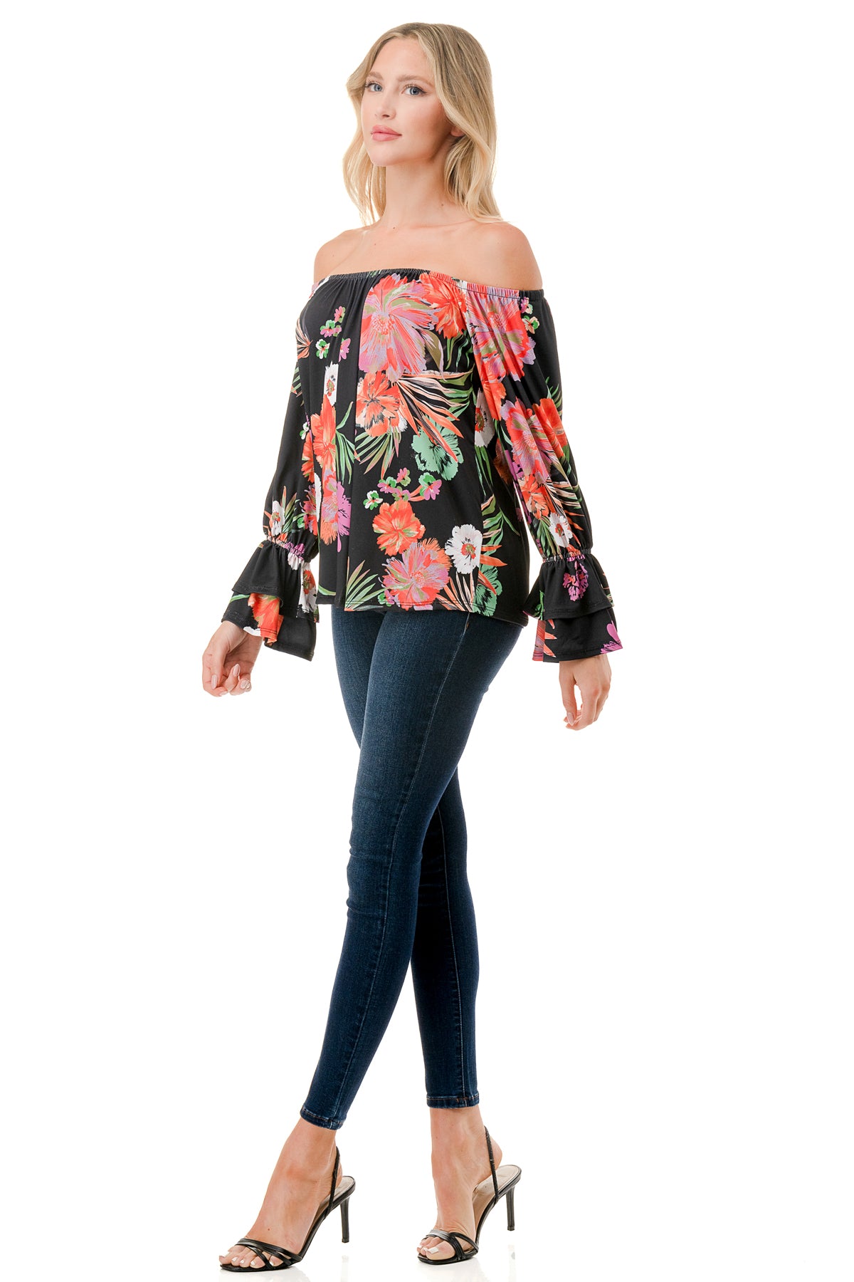 FRANCES OFF SHOULDER TOP (SUMMER FLORAL)- VT3160