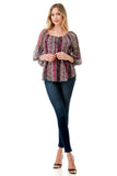 JANE FRONT KEY HOLE TOP (NOSTALGIA)- VT3170