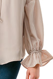 ALILE FRONT TIE TOP (TAUPE)- VT3193
