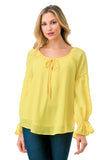 ALILE FRONT TIE TOP (YELLOW)- VT3193