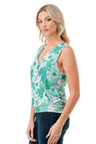 ANOUK SURPLICE TOP (GREEN FLORAL)-VT3210