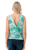 ANOUK SURPLICE TOP (GREEN FLORAL)-VT3210