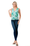ANOUK SURPLICE TOP (GREEN FLORAL)-VT3210