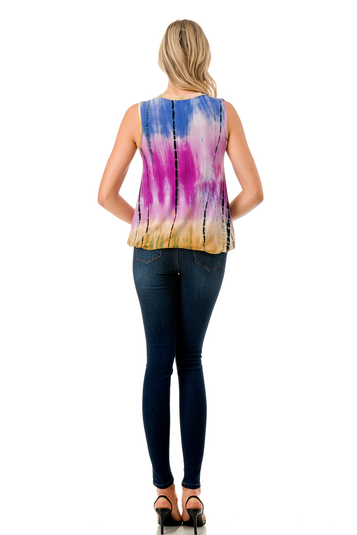HARPER FRONT TIE TOP (MULTI BAMBOO)-VT3233