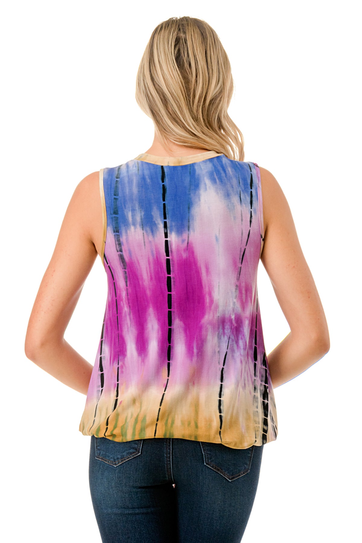 HARPER FRONT TIE TOP (MULTI BAMBOO)-VT3233