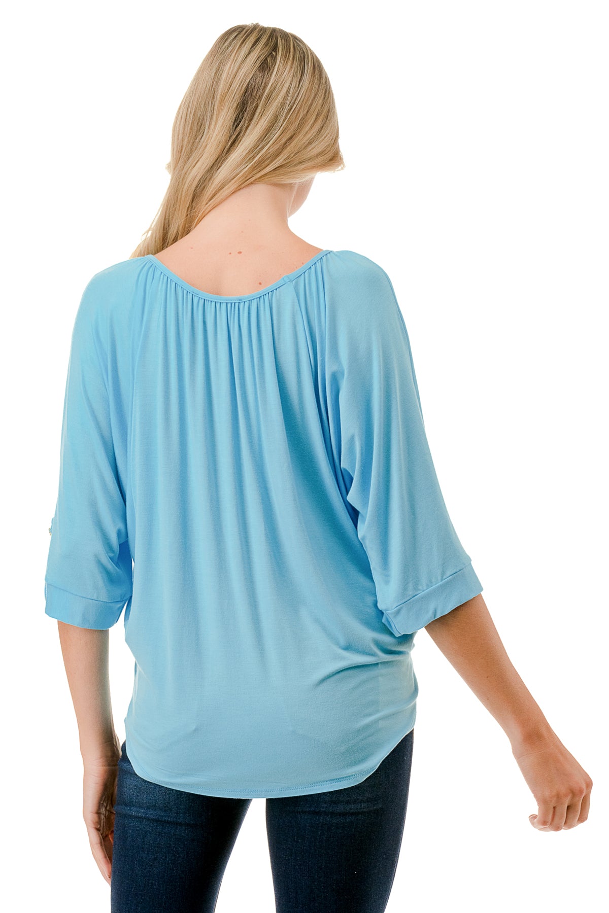 JOLIE BUTTON TOP (ELECTRIC BLUE)- VT7268