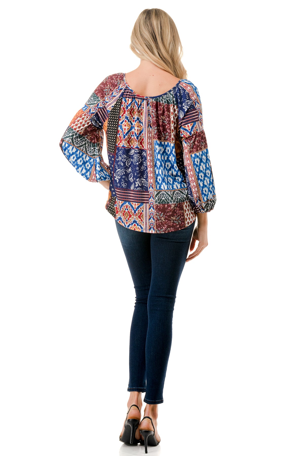 TRISH BLOUSE (MULTI BOHEMIAN)-VT7833