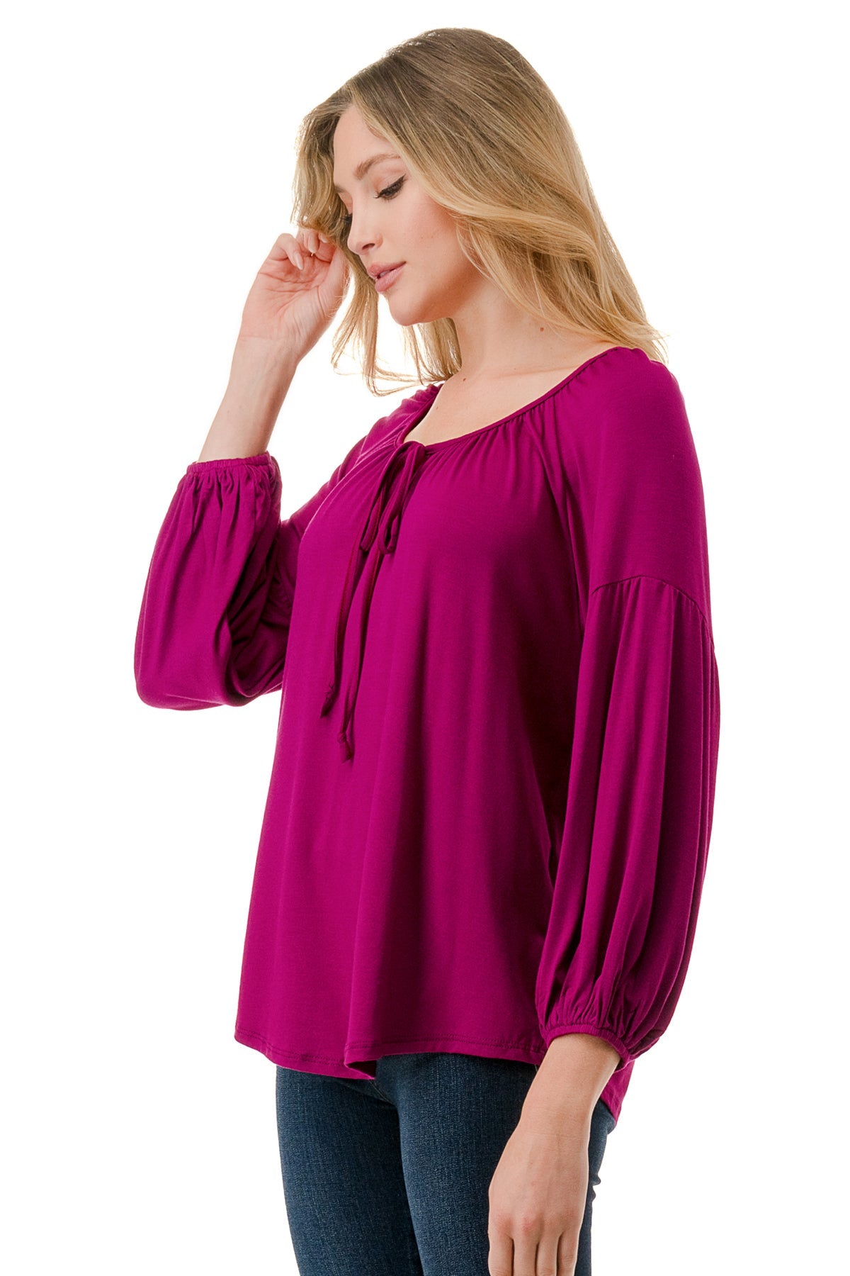 TRISH BLOUSE (MAGENTA)-VT7833