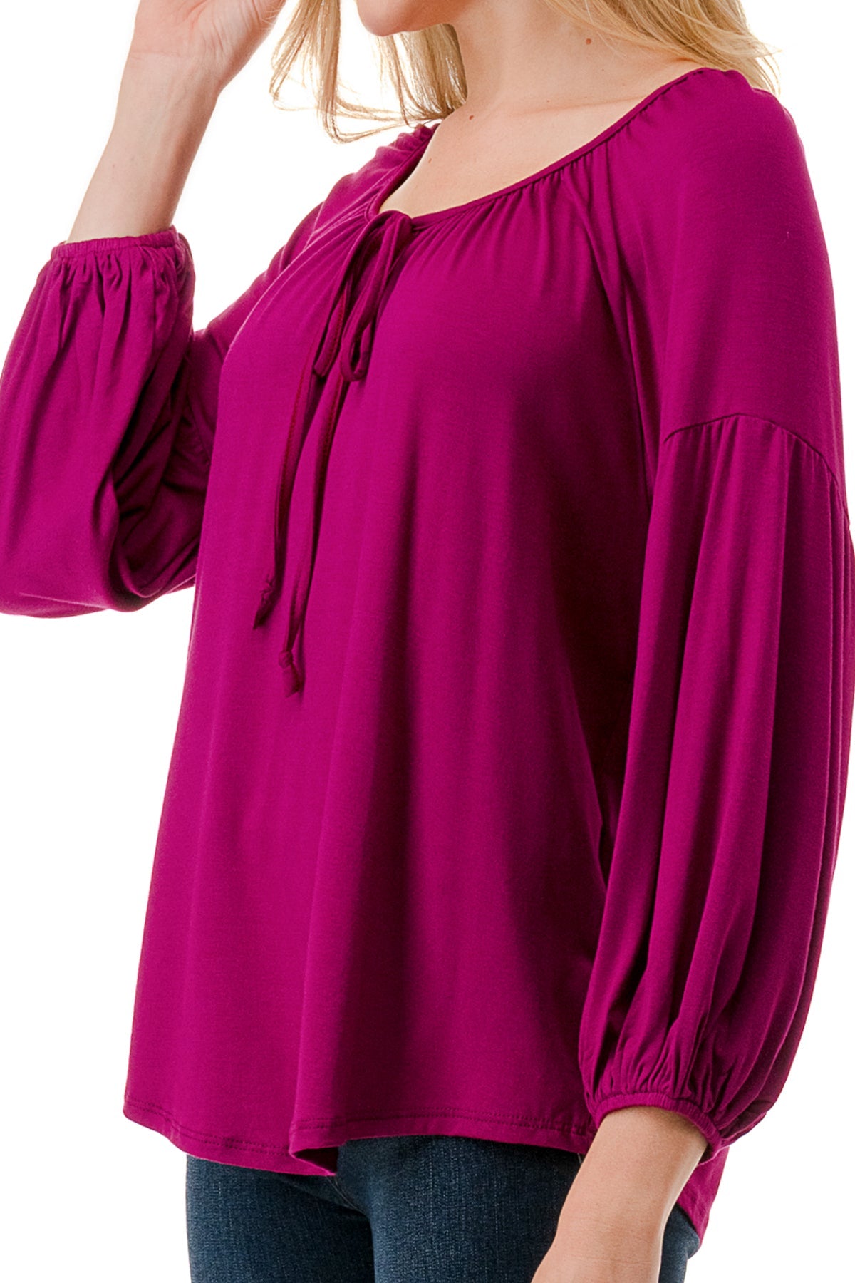 TRISH BLOUSE (MAGENTA)-VT7833