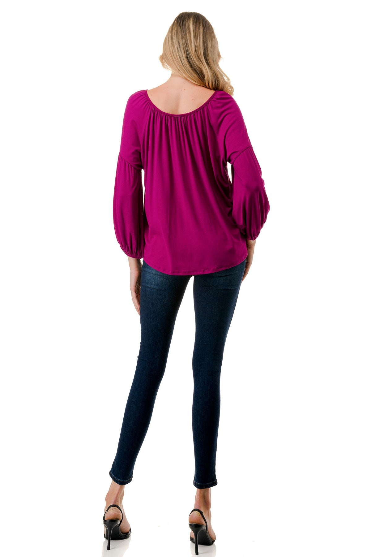 TRISH BLOUSE (MAGENTA)-VT7833
