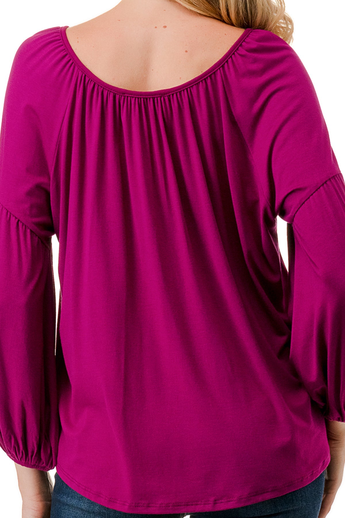 TRISH BLOUSE (MAGENTA)-VT7833
